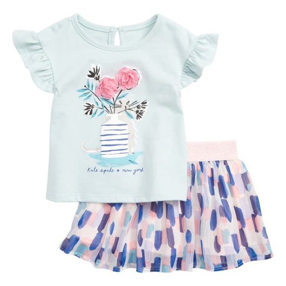 kate spade Other - NWT Kate Spade NY Baby Girl Cat Tee and Skirt Set
